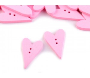 Holzknöpfe Herzen 21x33 mm